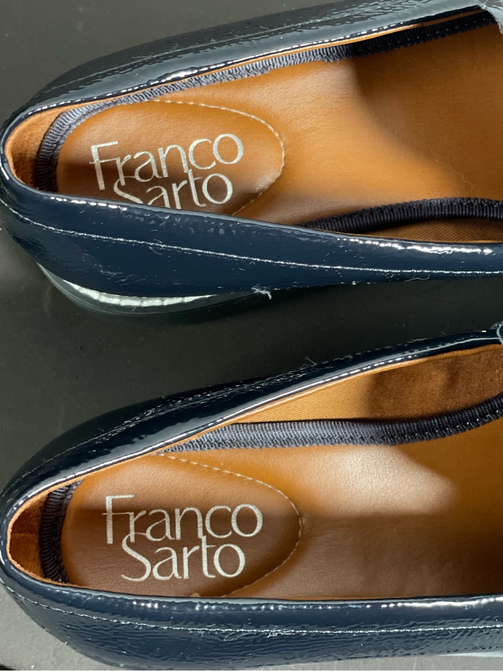 Franco Sarto Balin Patent Leather Lug Sole Chunky Loafers Midnight Blue (Size: 7 - Picture 16 of 16